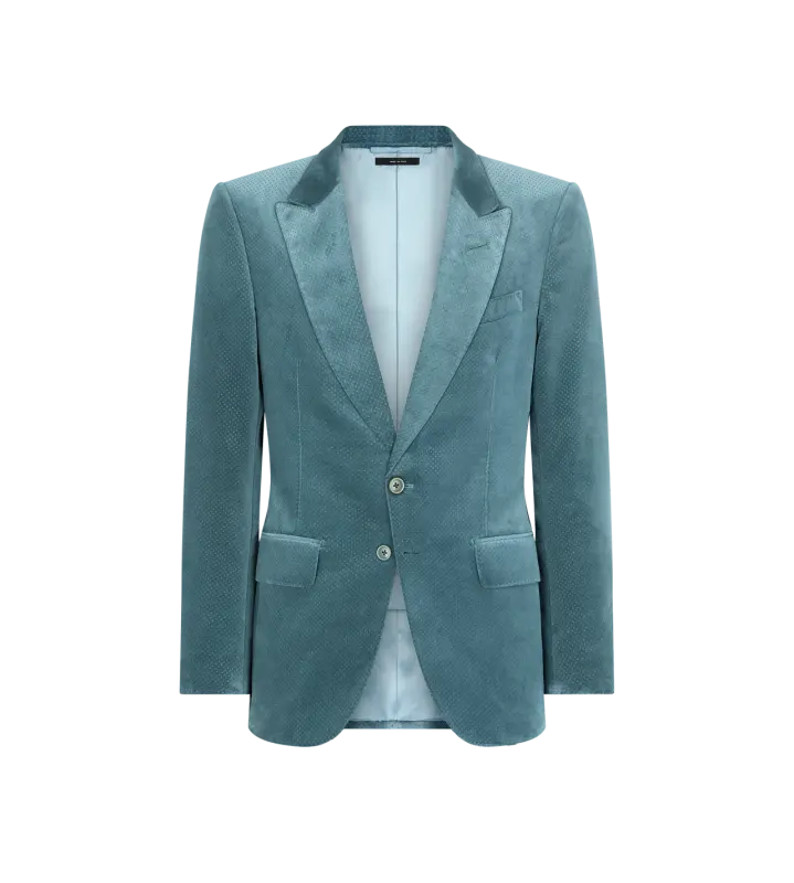 VELVET MICRO POLKA DOT JACKET LIGHT AVIO online